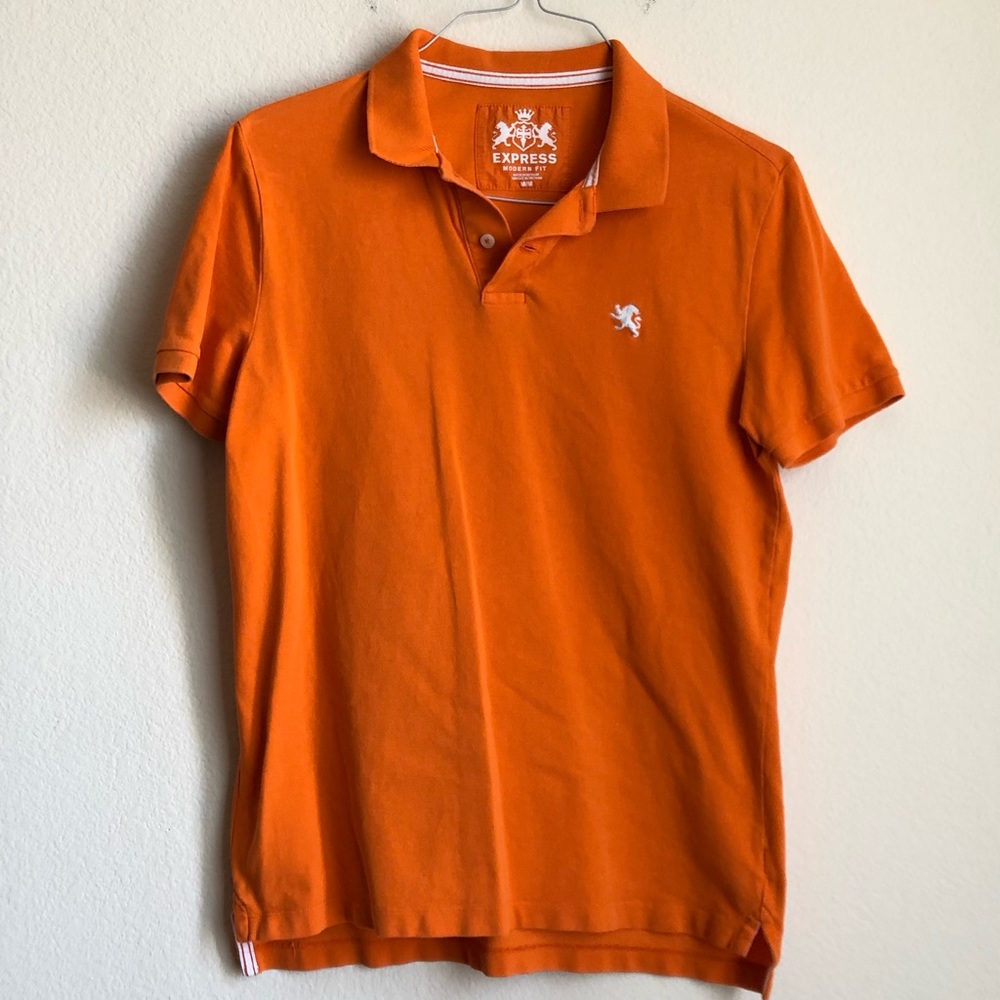 Express Modern Fit Small Lion Pique Polo (A)